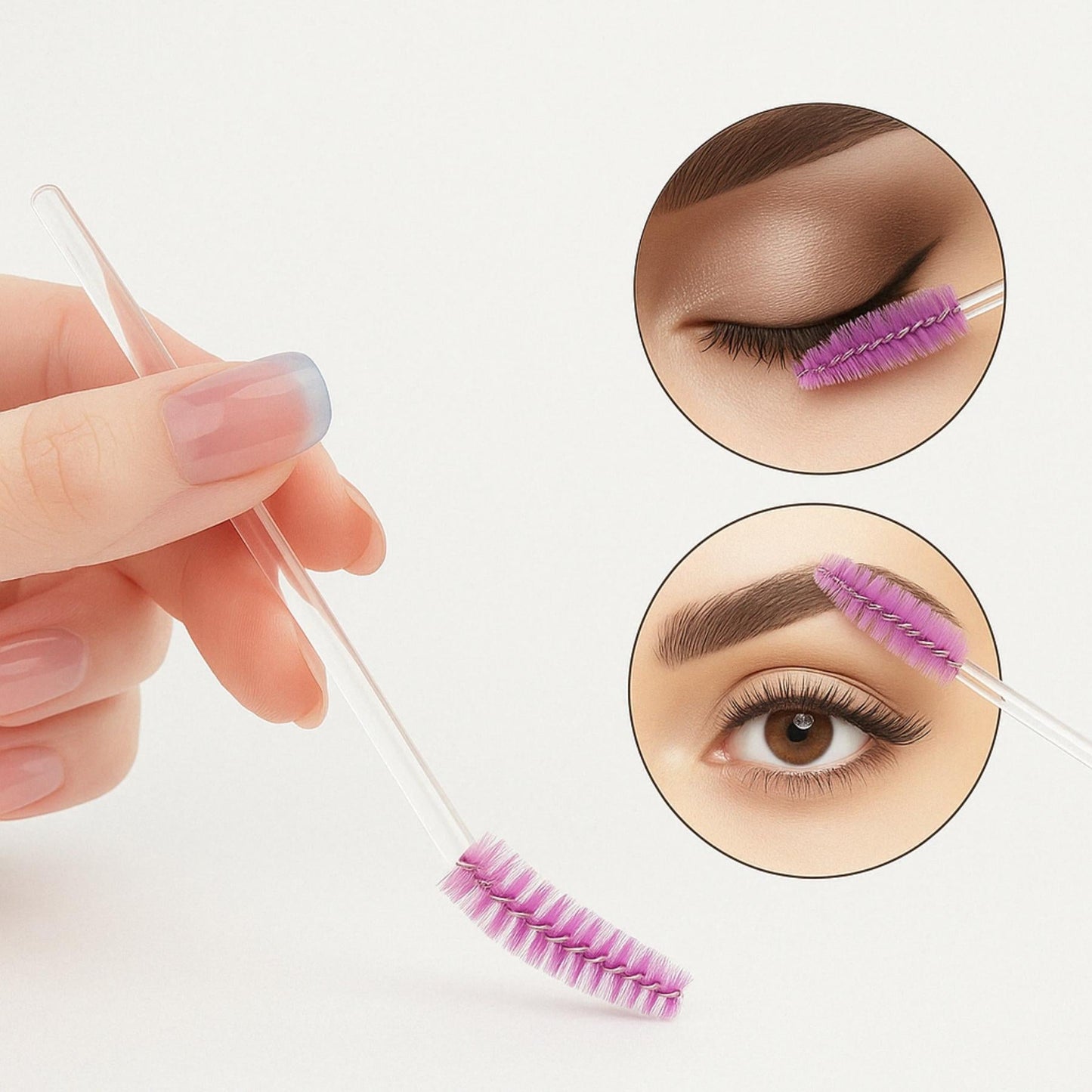 BrowLuxe – Goupillon Précision pour Sourcils Parfaits 50pcs